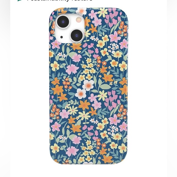 Casely iPhone 13 Case Compatible with MagSafe | Navy Floral Design | Full Bloom - Picture 1 of 2